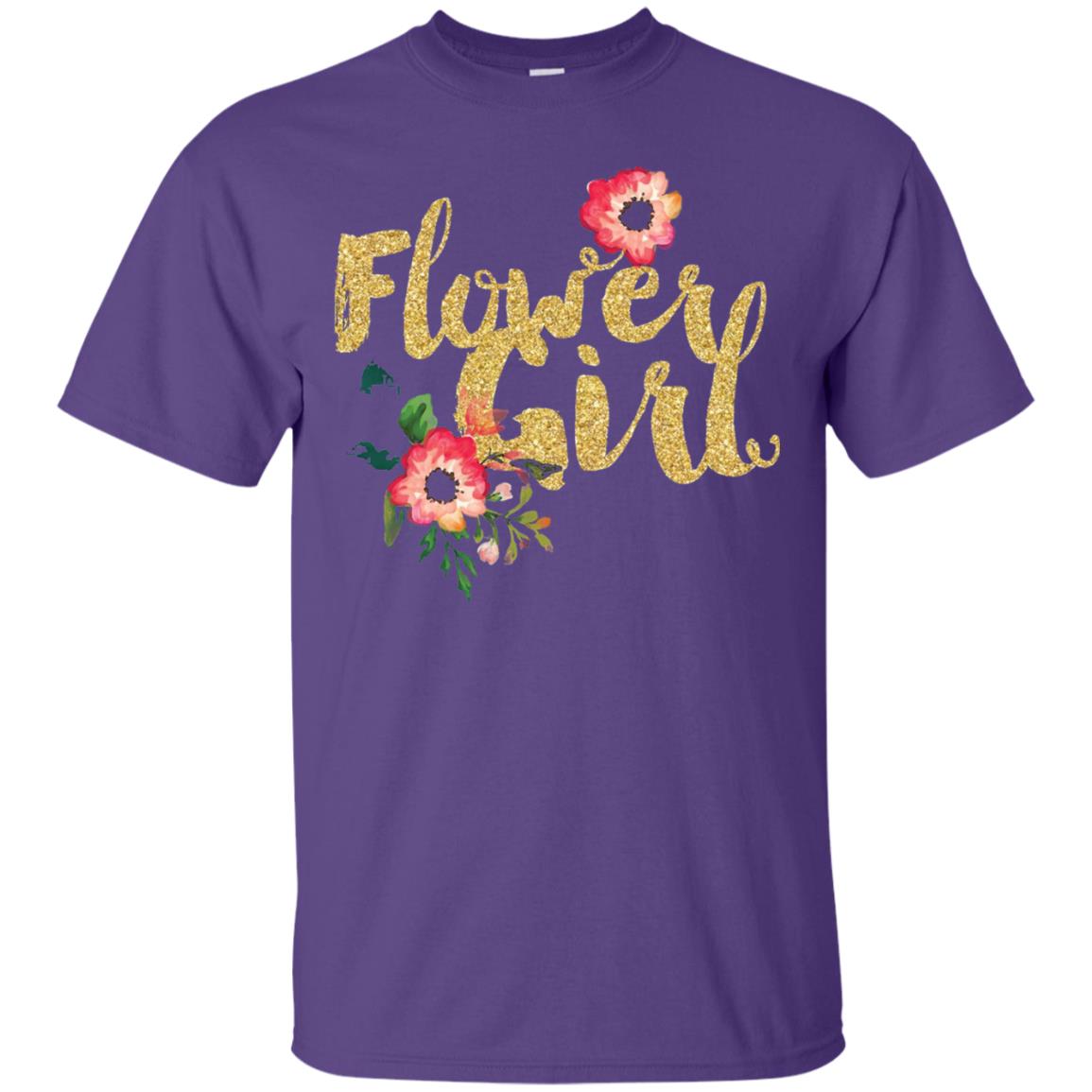 Flower Girl Bridesmaid Wedding Reception T-shirt Purple