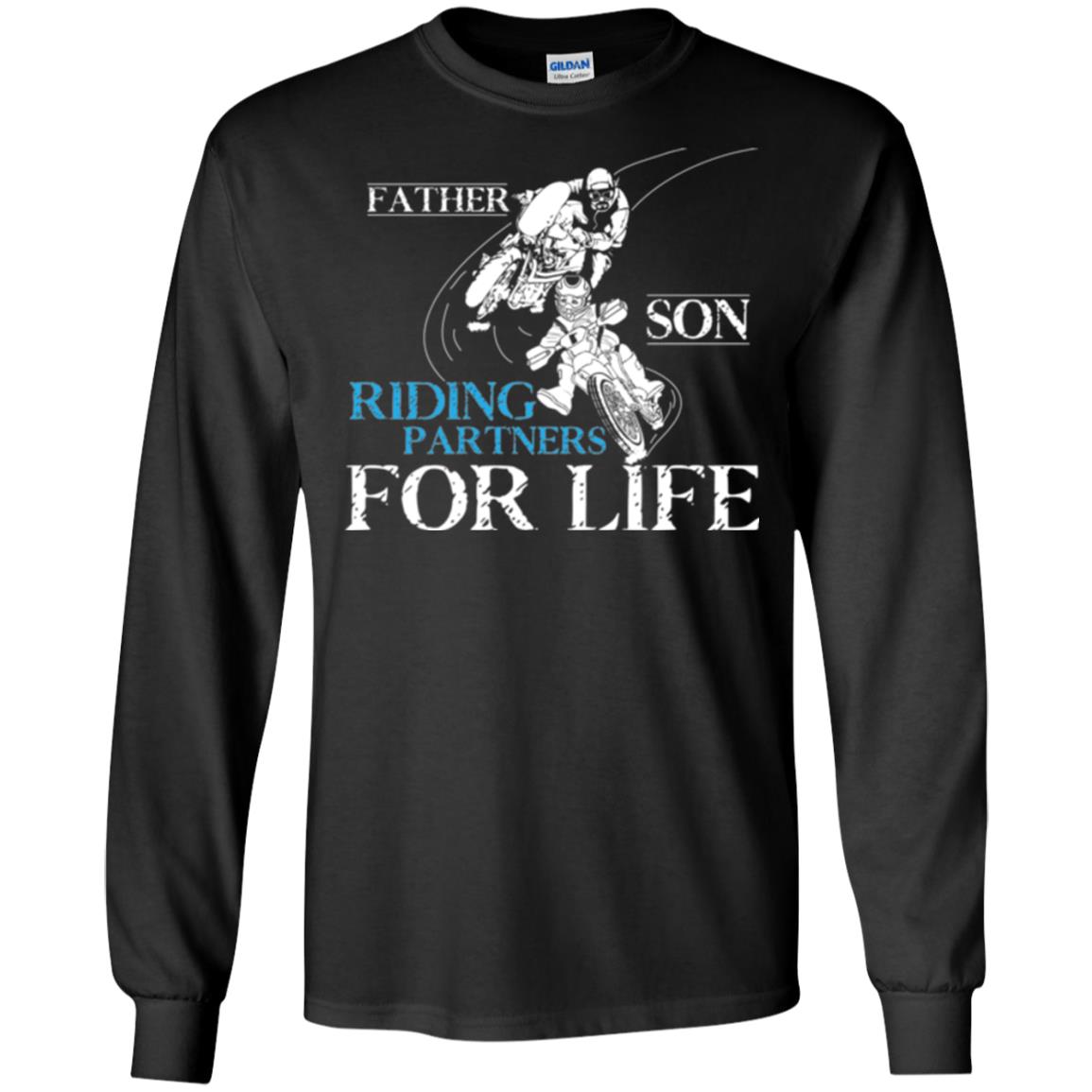 Motocross T-shirt Father Son Riding Partners For Life Black