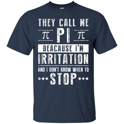Happy Pi Day T-shirt I Dont Know When To Stop Navy