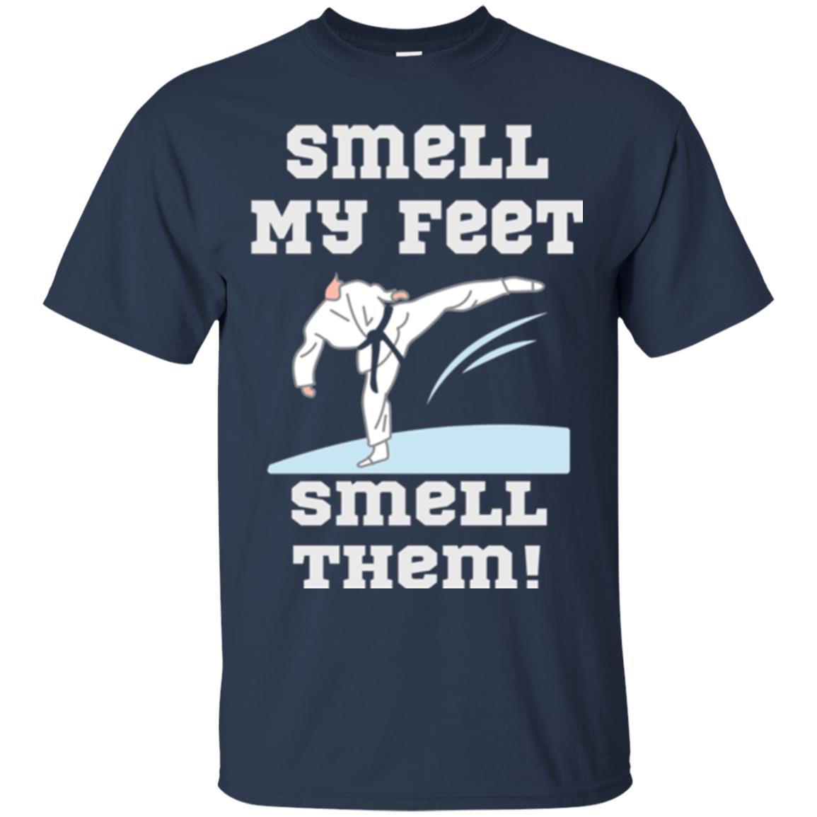 Karate Lovers T-shirt Smell My Feet Smell Them Navy