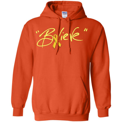 Childhood Cancer Awareness Shirt Gold Ribbon Believe Orange