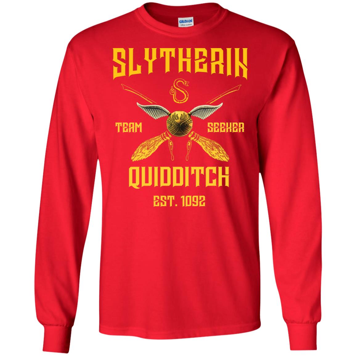 Slytherin Quiddith Team Seeker Est 1092 Harry Potter Shirt Red