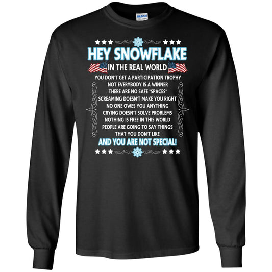Hey Snowflake In The Real World Military T-shirt Black
