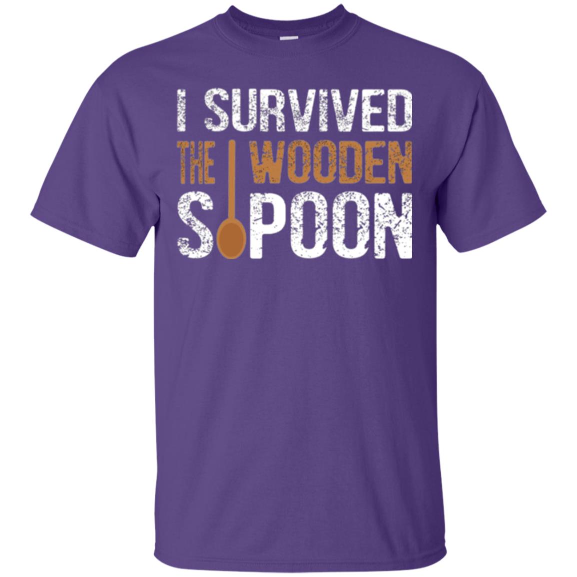 Spoon T-shirt I Survived The Wooden Spoon Purple