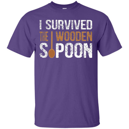 Spoon T-shirt I Survived The Wooden Spoon Purple