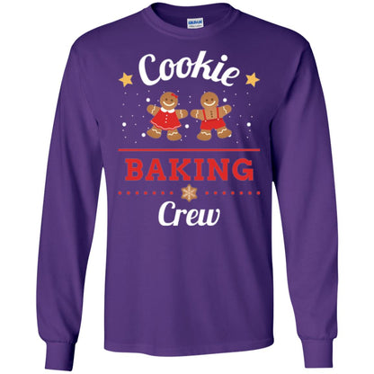 Christmas T-shirt Gingerbread Cookie Baking Crew Purple