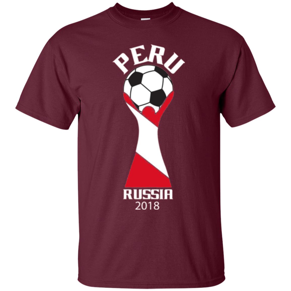 Football Lovers T-shirt Peru Russia 2108 Maroon