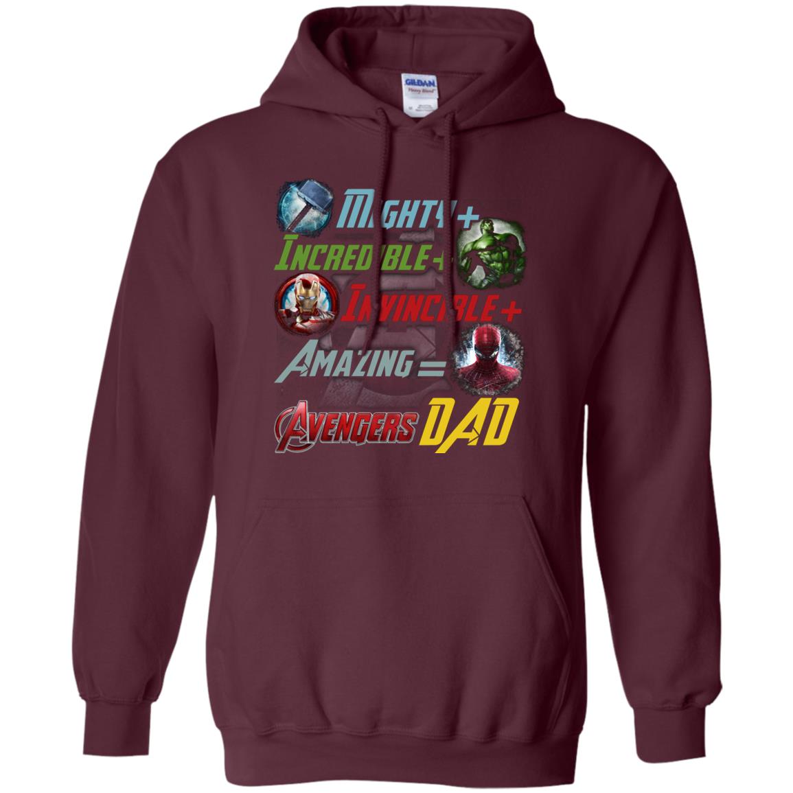 Mighty Incredible Invincible Amazing Dad Movie Fan T-shirt Maroon
