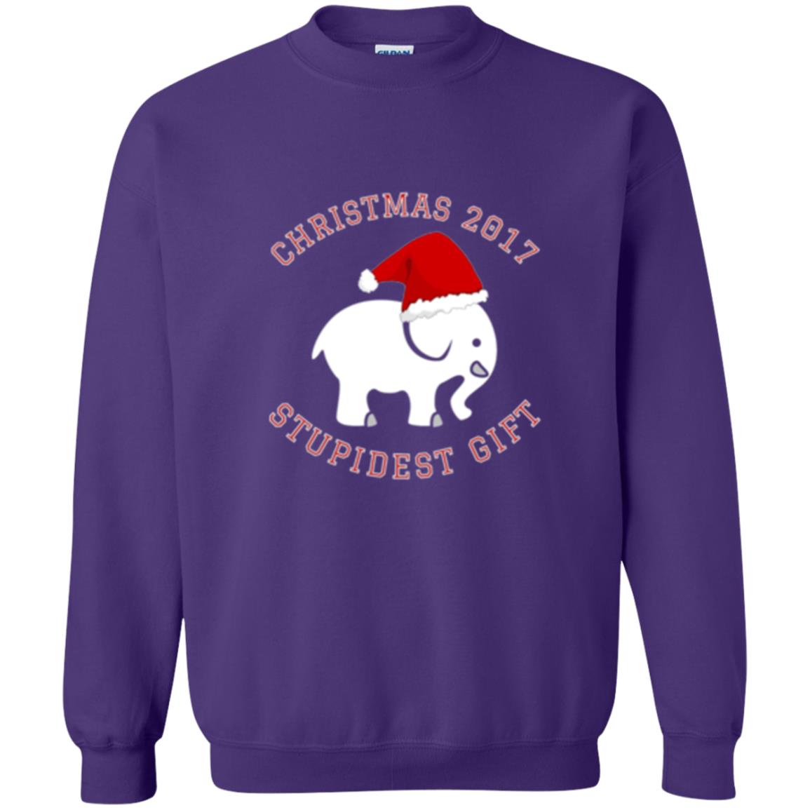 Christmas T-shirt White Elephant Christmas 2017 Stupidest Gift Purple