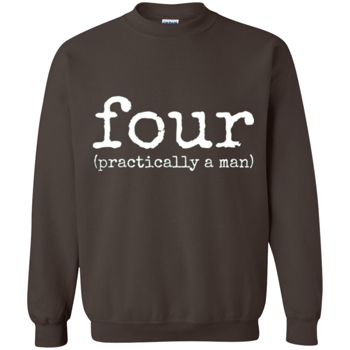 4th Birthday T-shirt Your Practically A Man T-shirt Dark Chocolate