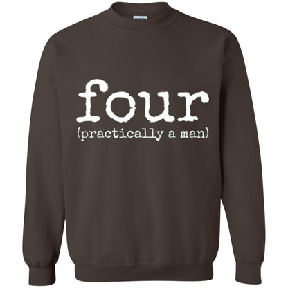 4th Birthday T-shirt Your Practically A Man T-shirt Dark Chocolate