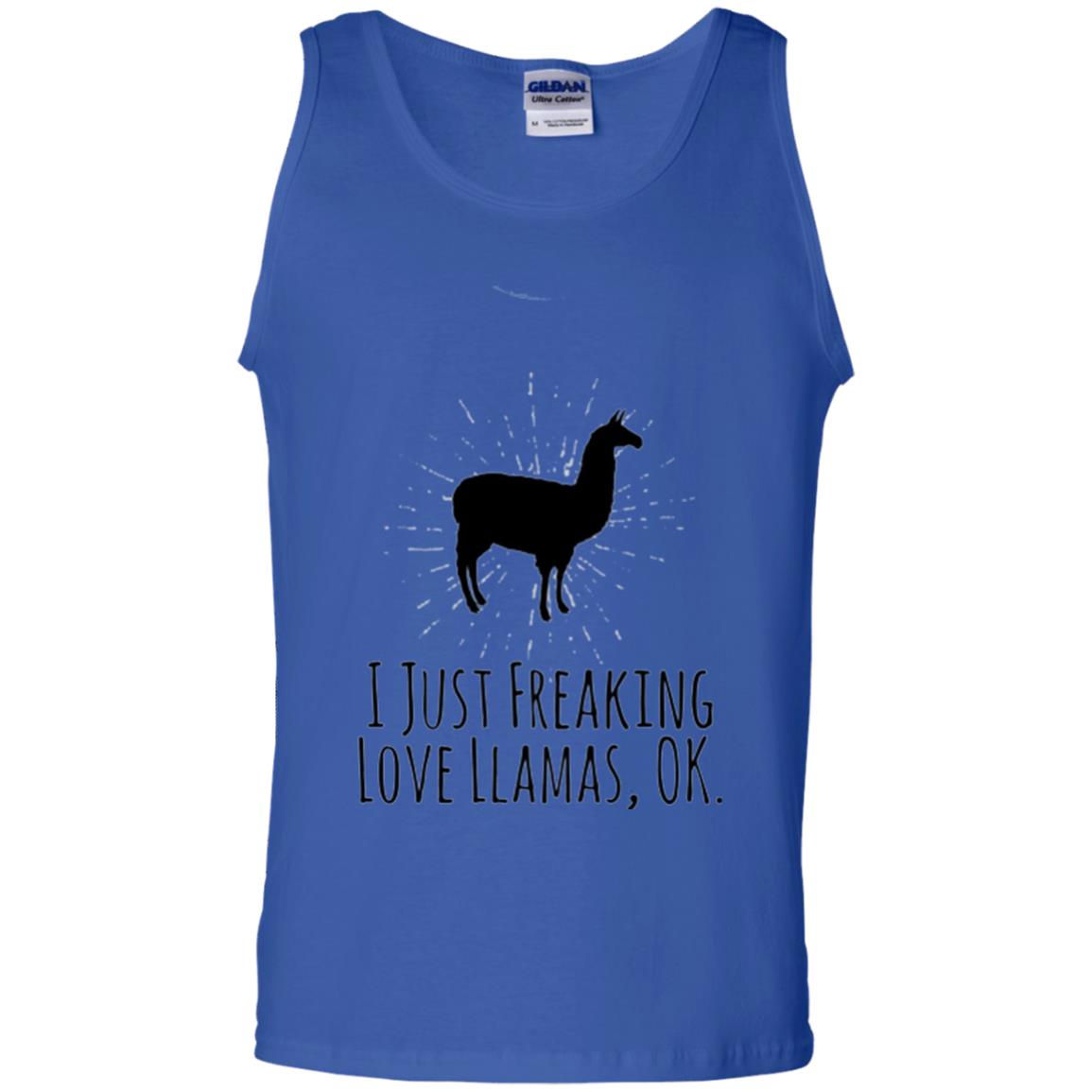 Funny Llama Lovers T-shirt I Just Freaking Love Llamas Ok Royal