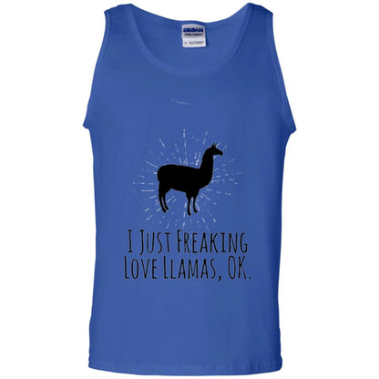 Funny Llama Lovers T-shirt I Just Freaking Love Llamas Ok Royal