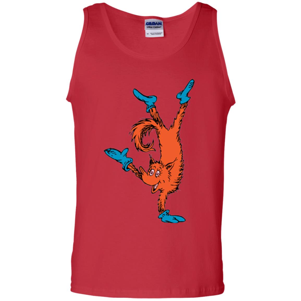 Dr. Seuss Fox In Socks Handstand Book Lover T-shirt Red
