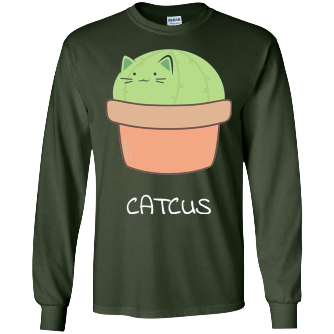 Cat Lovers T-shirt Catcus Forest Green