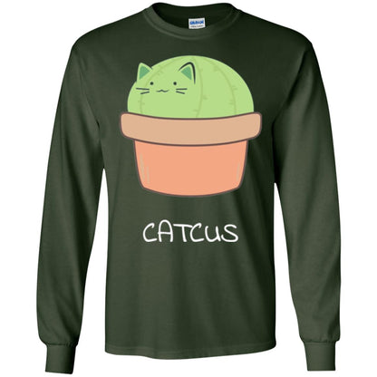 Cat Lovers T-shirt Catcus Forest Green