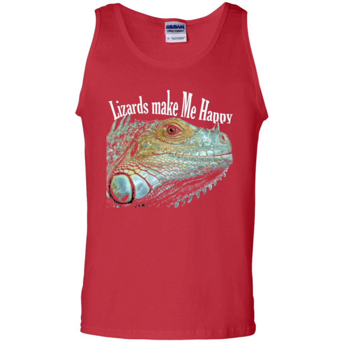 Reptiles Lovers T-shirt Lizards Make Me Happy Red