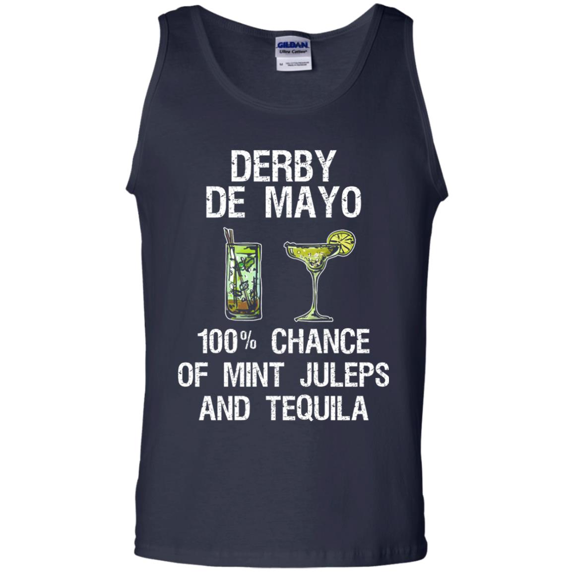 Derby De Mayo T-shirt 100_ Chance Of Mint Juleps And Tequiila Navy