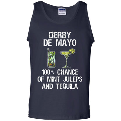 Derby De Mayo T-shirt 100_ Chance Of Mint Juleps And Tequiila Navy
