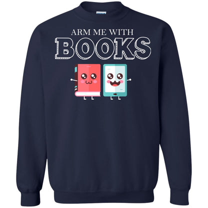 Arm Me With Books Gun Control T-shirt Navy