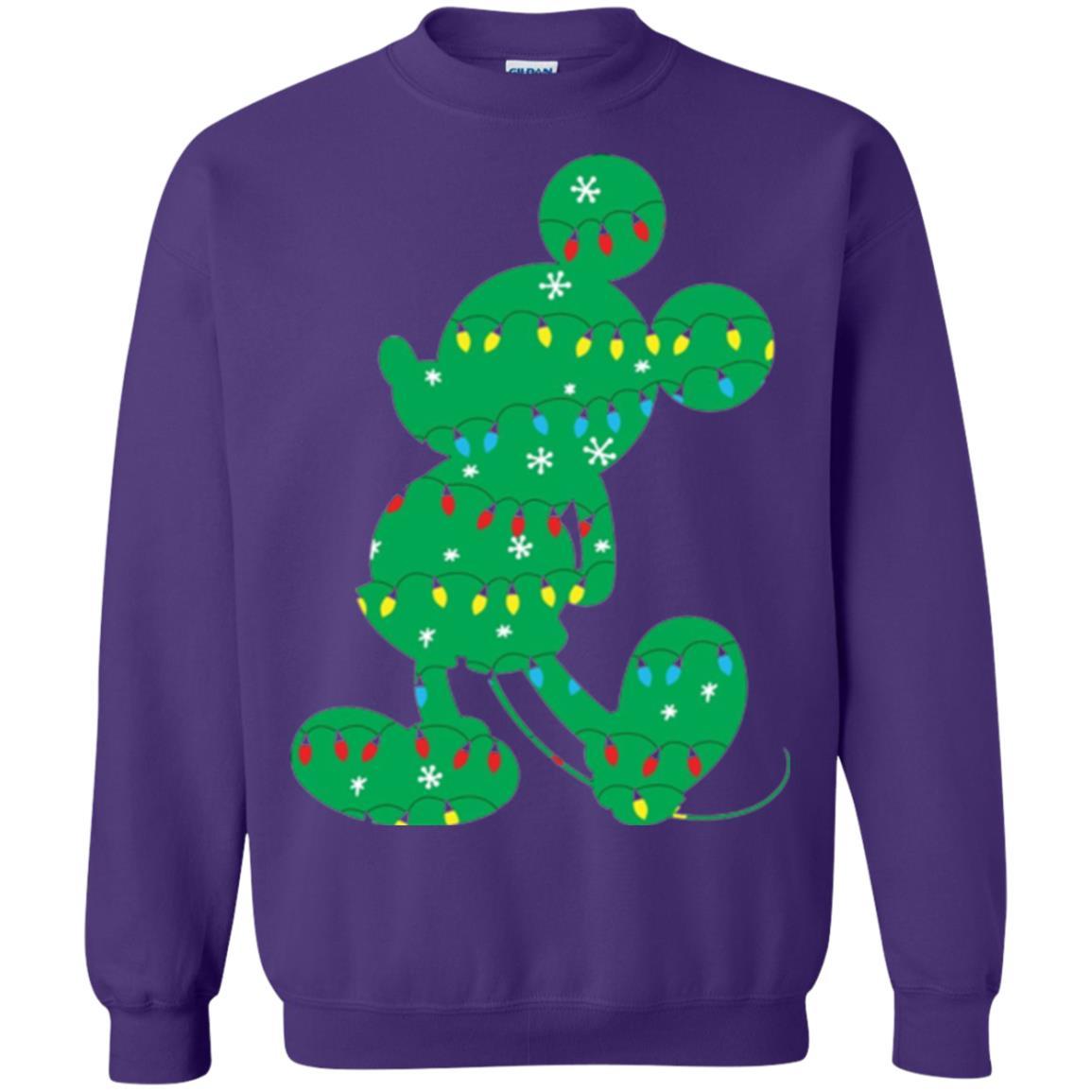 Christmas T-shirt Disney Mickey Mouse Fairy Lights Purple