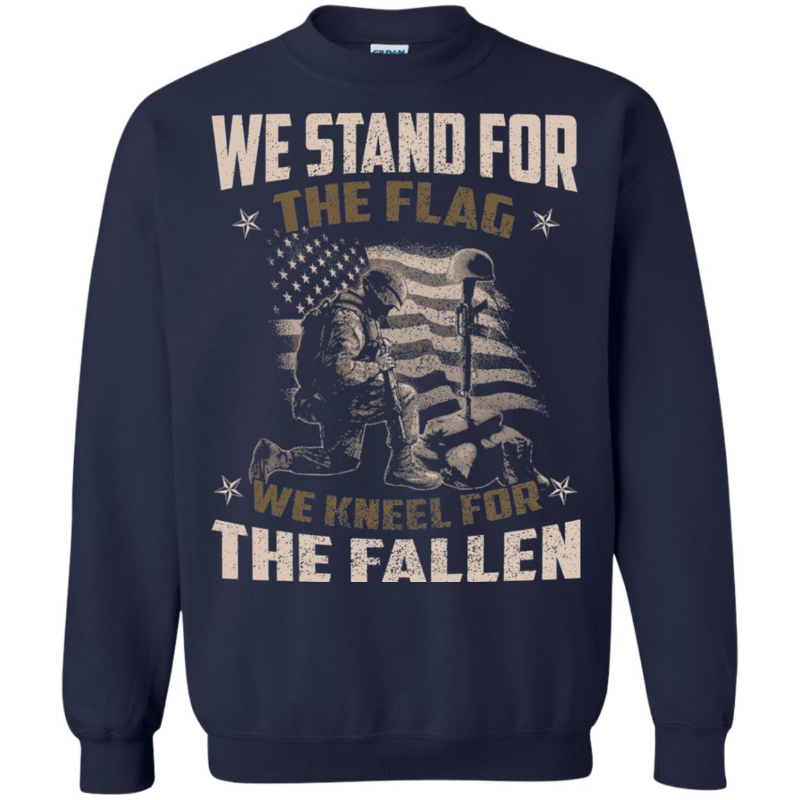 Veteran T-shirt We Stand For The Flag, We Kneel For The Fallen Navy