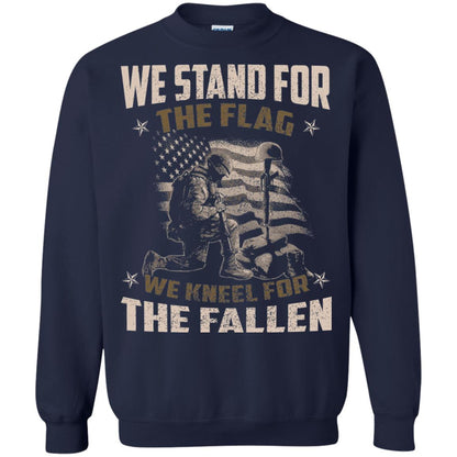 Veteran T-shirt We Stand For The Flag, We Kneel For The Fallen Navy