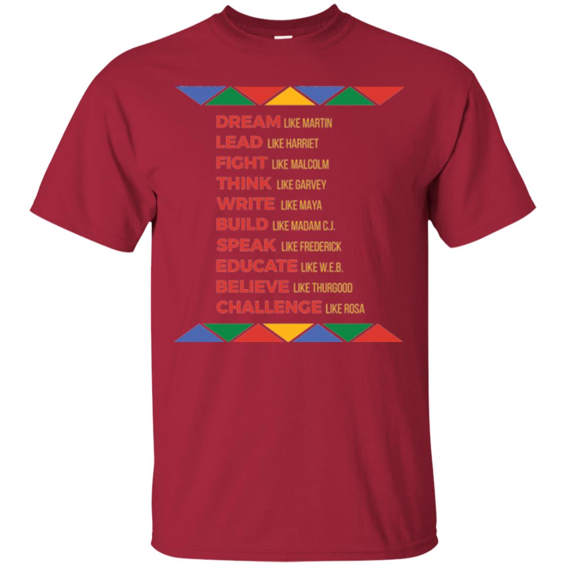Black History African American Heroes T-shirt Cardinal