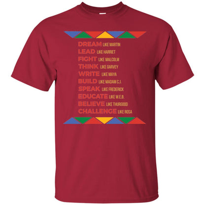 Black History African American Heroes T-shirt Cardinal