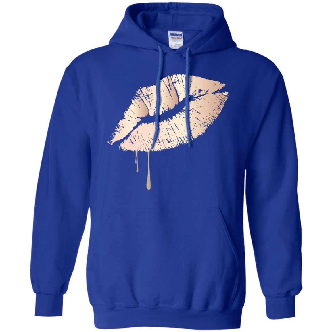 Rose Gold Dripping Lips T-shirt Royal