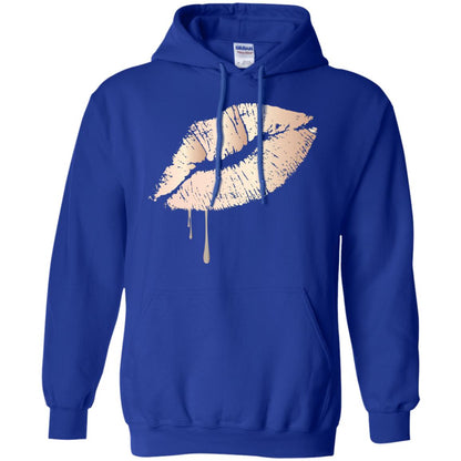 Rose Gold Dripping Lips T-shirt Royal