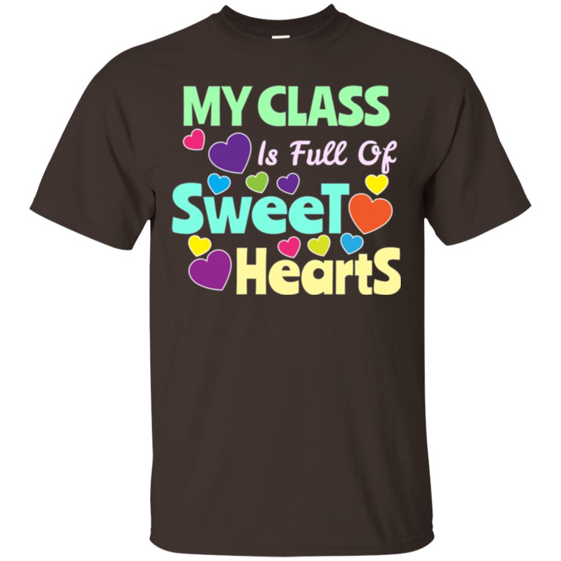 Valentines Day T-shirt I Love My Sweet Hearts Dark Chocolate