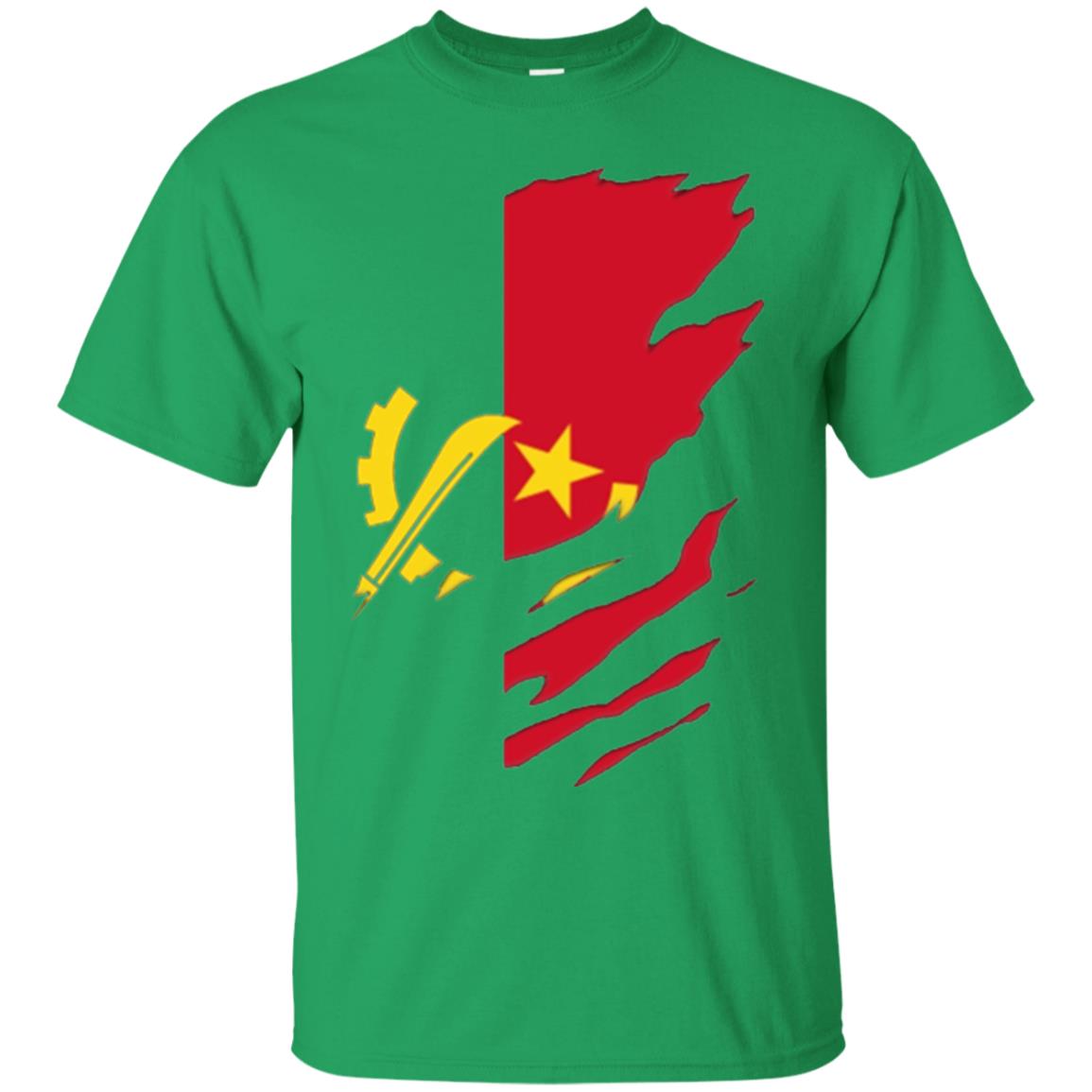 Super Angola Flag T-shirt Irish Green