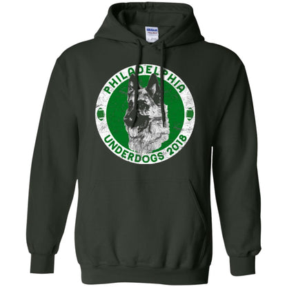 Dog Lover T-shirt Philadelphia Underdogs 2018 Distressed Forest Green