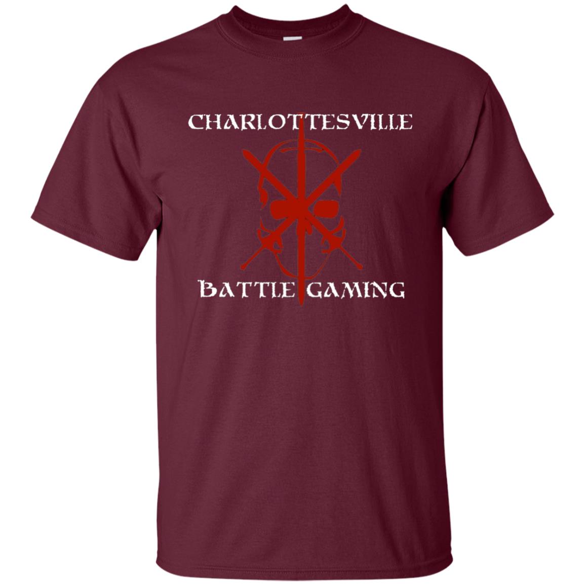 Charlottesville Battle Gaming Gamer T-shirt Maroon