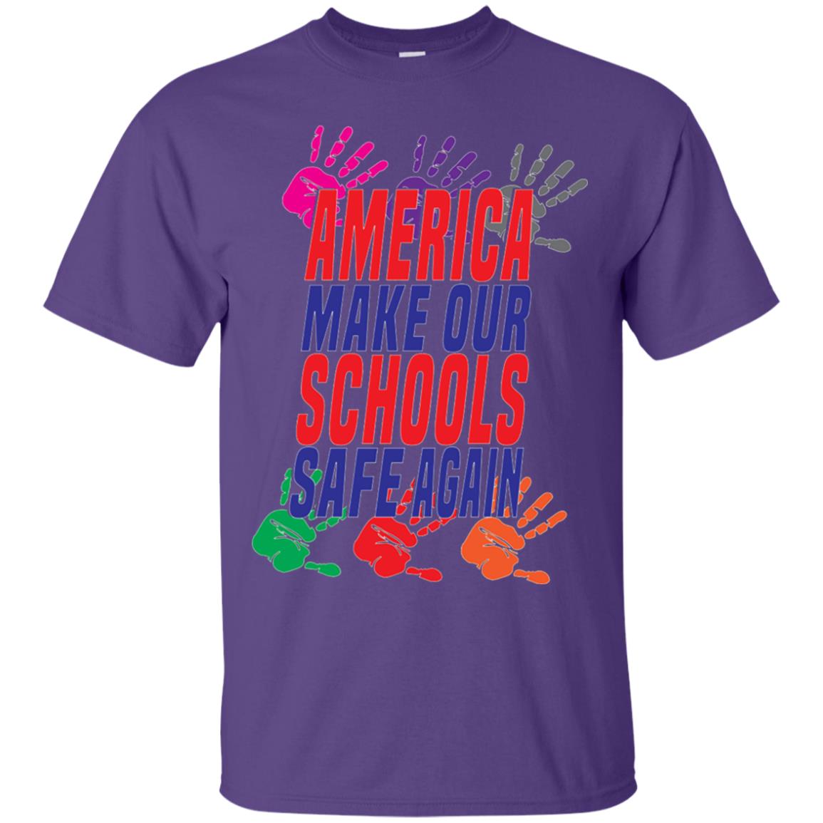 America Make Our Schools Safe Again Gu Control T-shirt Purple