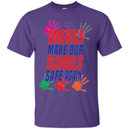 America Make Our Schools Safe Again Gu Control T-shirt Purple