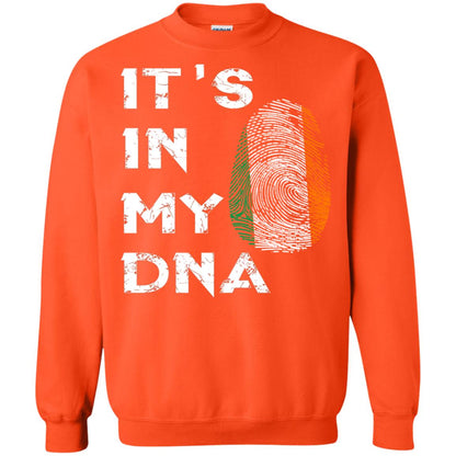 It's In My Dna Fingerprint Irish Ireland Gift Shirt Orange