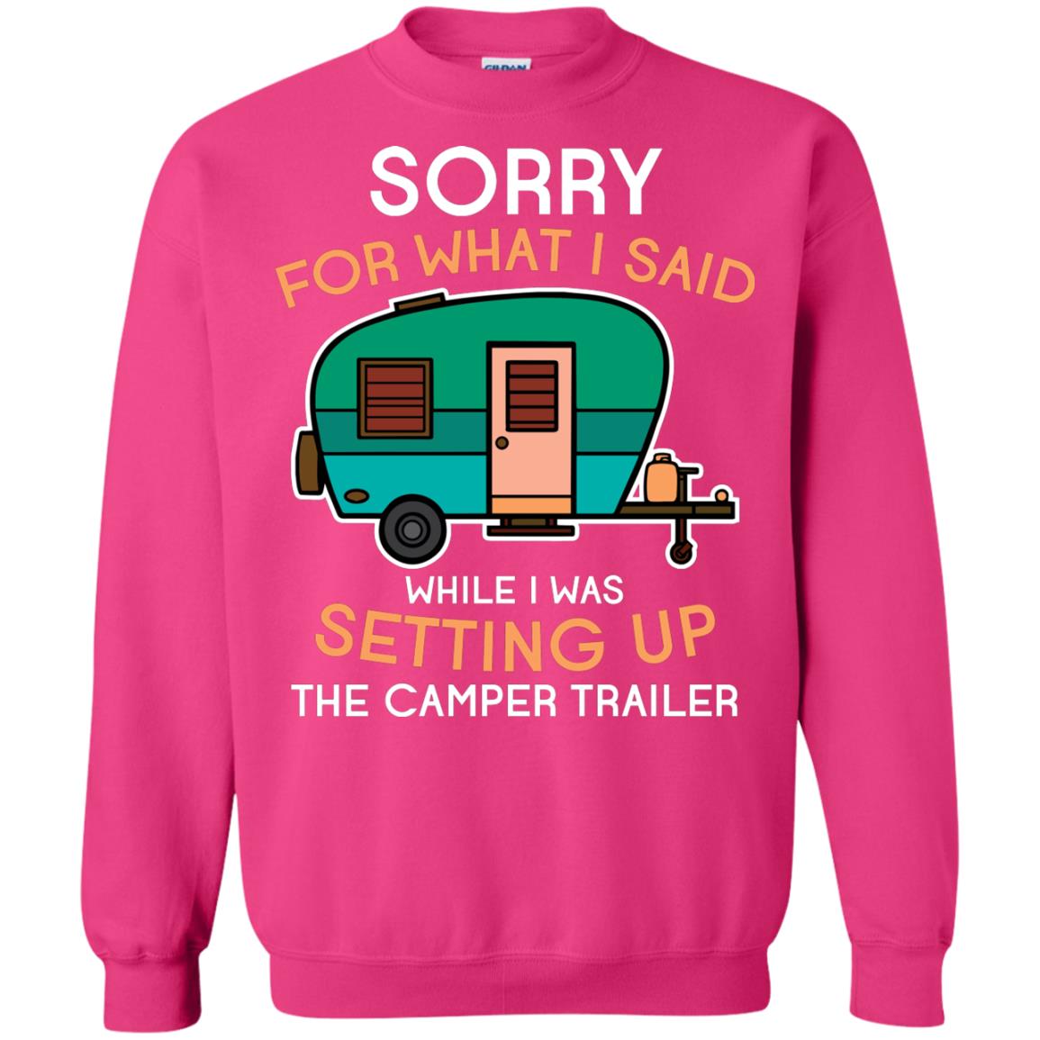 Camping Lover T-shirt I Was Setting Up The Camper Trailer Heliconia