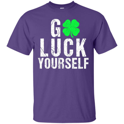 Go Luck Yourself Funny Saint Patrick_s Day T-shirt Purple