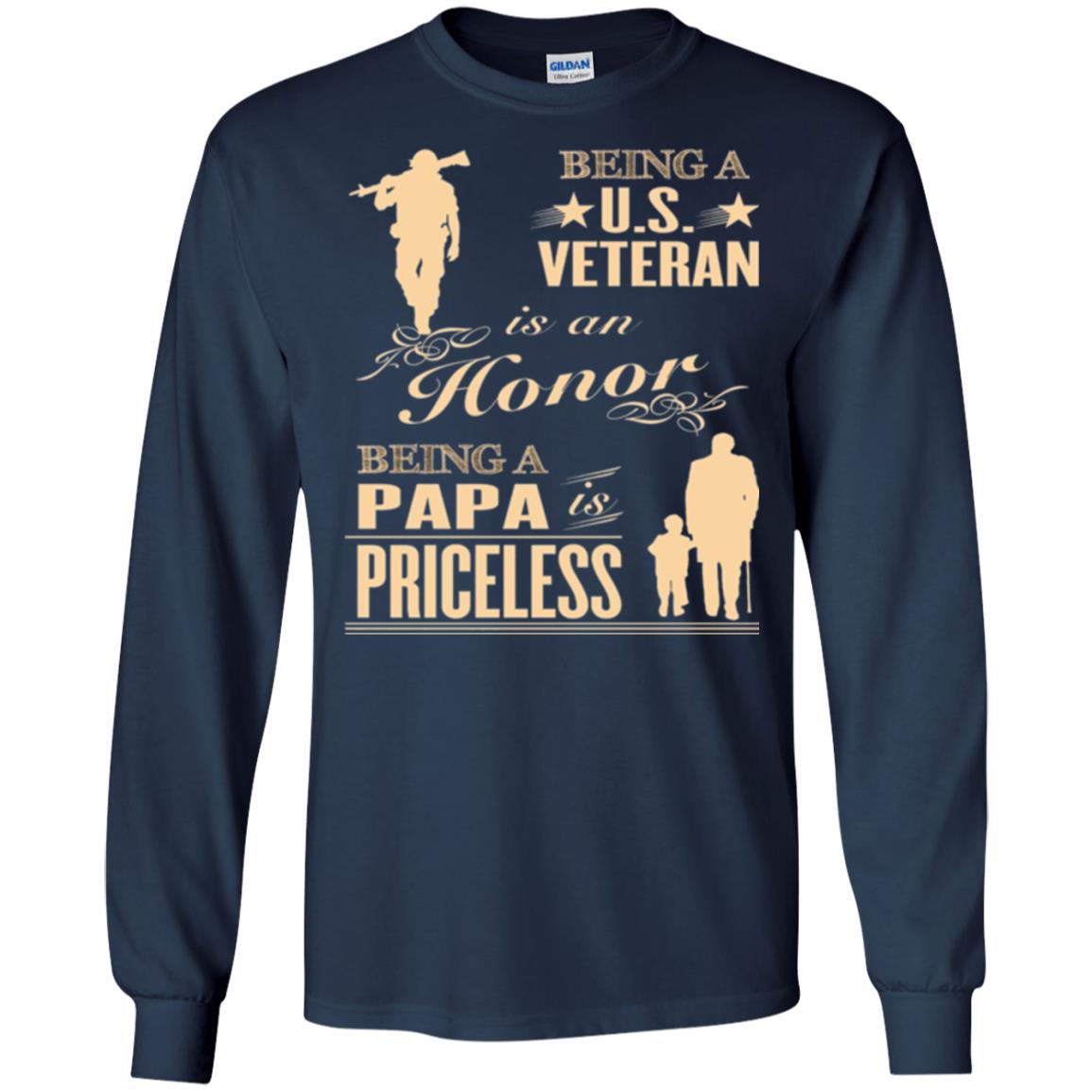 Papa T-shirt Being A U.s Veteran Navy