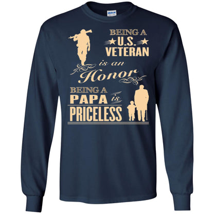 Papa T-shirt Being A U.s Veteran Navy