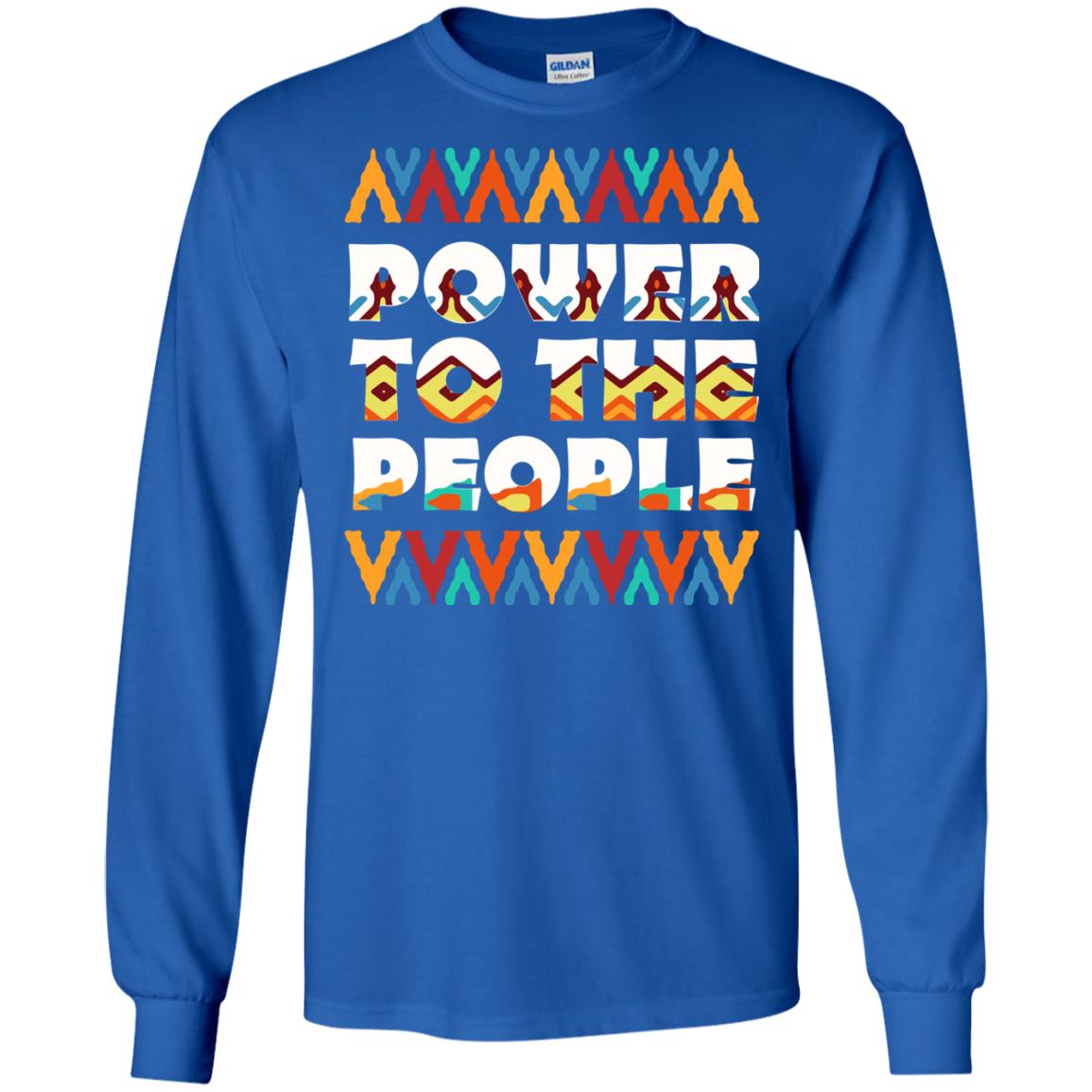 African American T-shirt Power To The People Royal