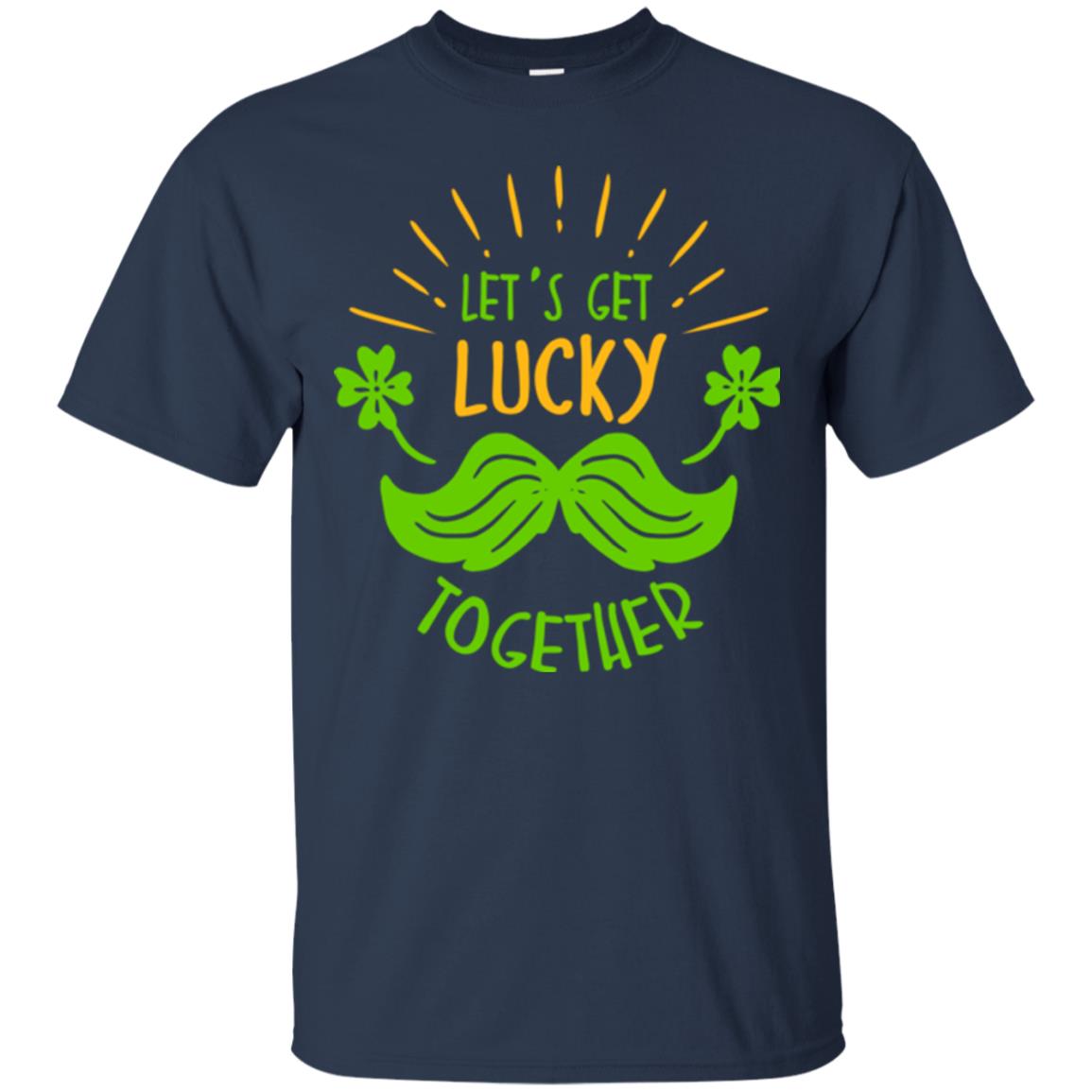 Saint Patrick's Day T-shirt Let's Get Lucky Together Navy