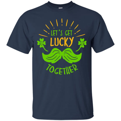 Saint Patrick's Day T-shirt Let's Get Lucky Together Navy