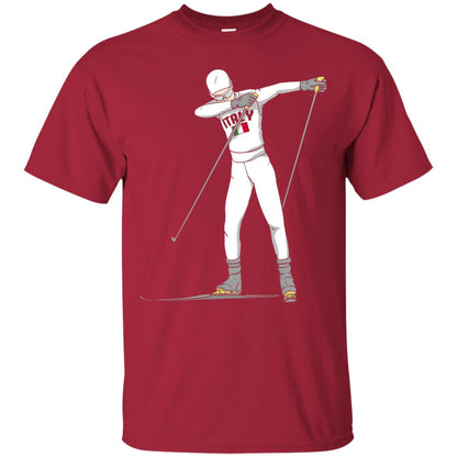 Italy Dabbing Skier Shirt Cardinal
