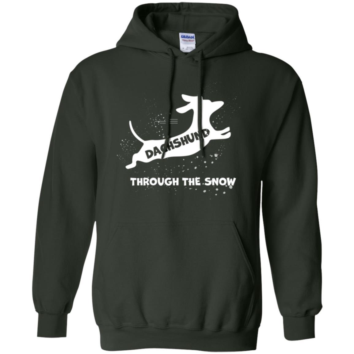 Dachshund Through The Snow T-shirt Forest Green