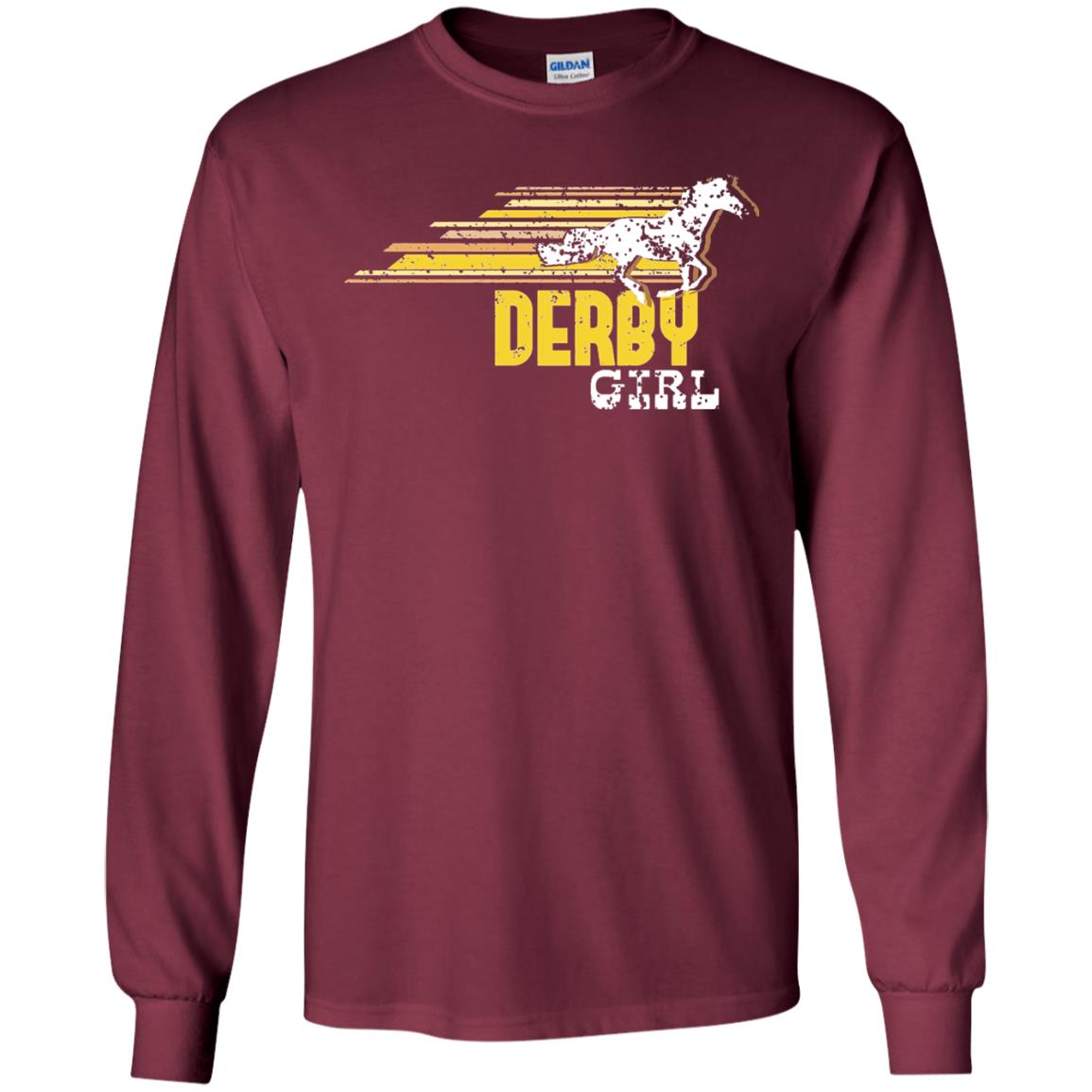 Derby Girl Derby Women Horse Race Shirt Maroon