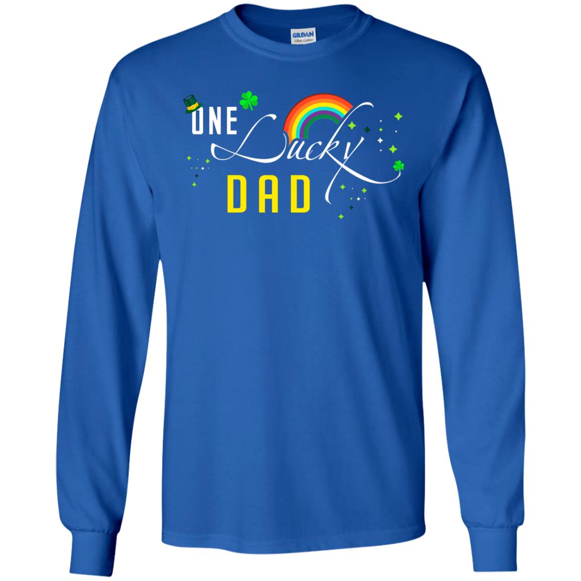 One Lucky Dad St. Patrick_s Day T-shirt Royal