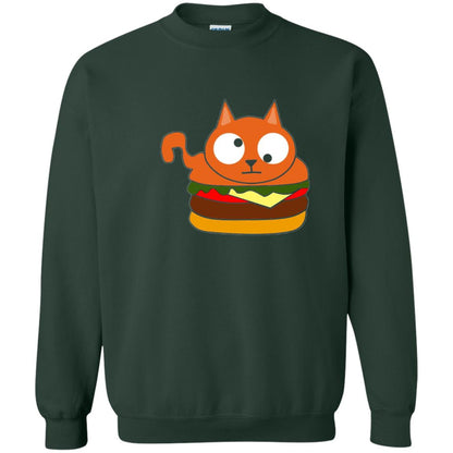 Chibi Kitty Burger Kawaii Cat Lovers Shirt Forest Green
